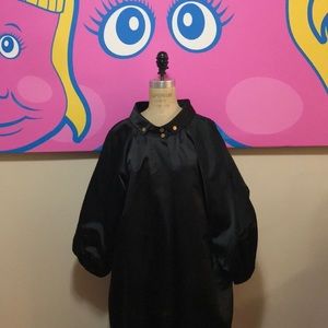 Dolce & Gabbana Black Silk Satin Opera Coat